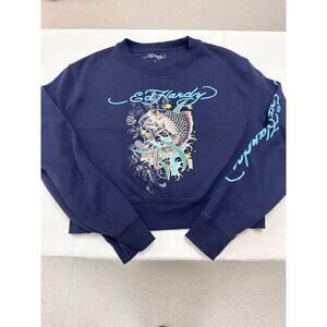 NWOT Y2K inspired Ed Hardy Women’s Koi Fish Cropped Sweatshirt